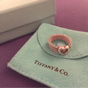 Tiffany & Co. Somerset Mesh Heart Ring